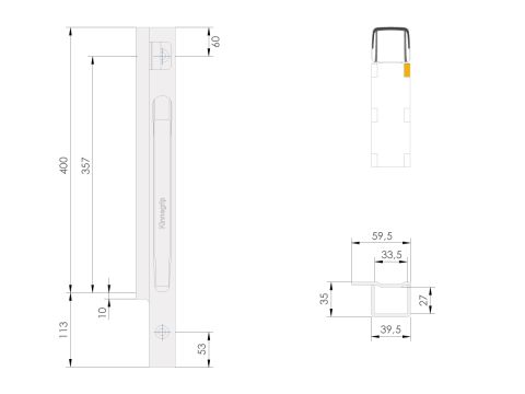 Kinnegrip K20-400, etu-OK pultattav