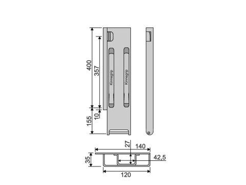 Kinnegrip K20-400, taka-VK