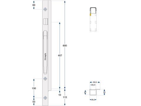 Front Pillar Kinne K20 600 L/H galv