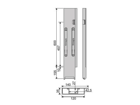 Rear Pillar Kinne K20 600 R/H