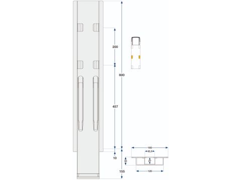 Kinnegrip K20-800, sivu, galvanoitu