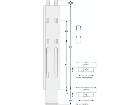 Kinnegrip K20-800, sivu, gal Kinnet