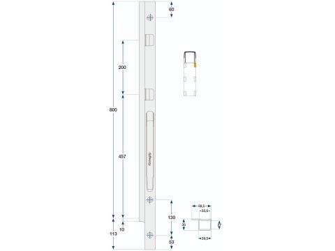 Kinnegrip K20-800, etu-OK, galv, pu