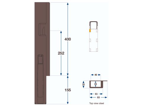 Kinnegrip K5-400, etu-VK