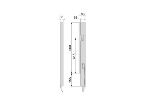 Kinnegrip K5-600, etu-OK