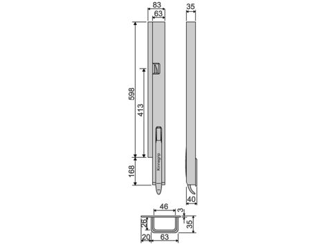 Kinnegrip K5-600, taka kapea-VK