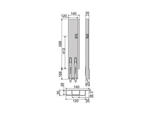 Kinnegrip K5-600, taka leveä - OK