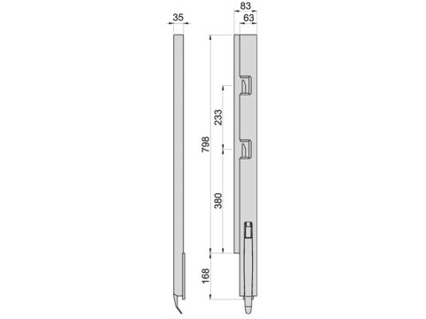 Kinnegrip K5-800/2, taka kapea-VK