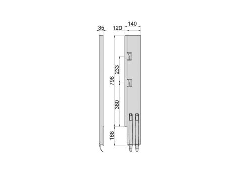 Kinnegrip K5-800/2, taka leveä - VK