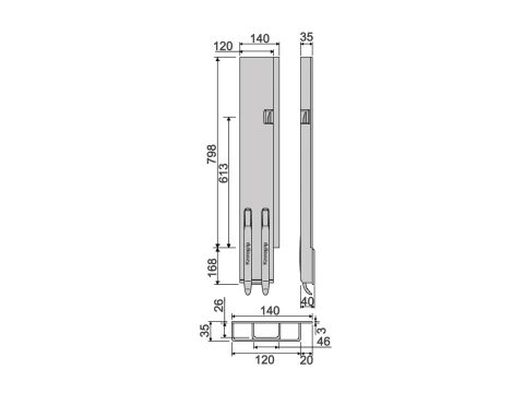 Kinnegrip K5-800, taka leveä - OK