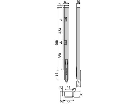 Kinnegrip K5-1000, taka kapea - VK