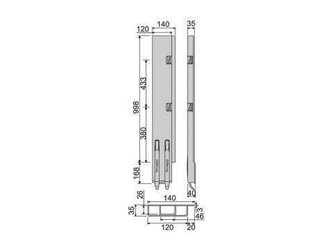 Kinnegrip K5-1000, taka leveä - OK