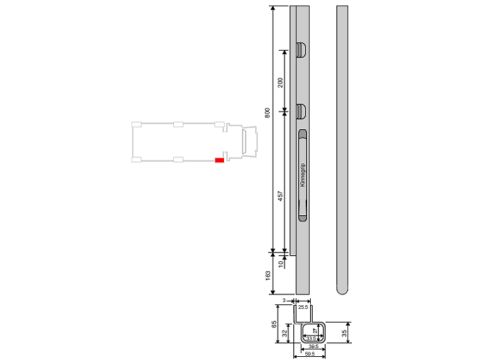 Front Pillar Kinne K20alu 800/2 R/H