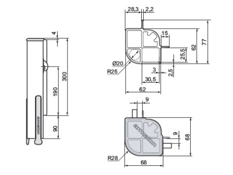 Armaton 4000 XF 300, bak