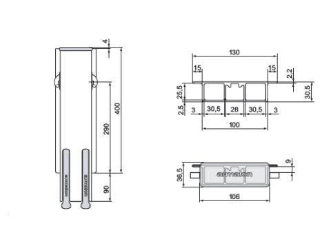 Armaton 4000 XF, 400 side