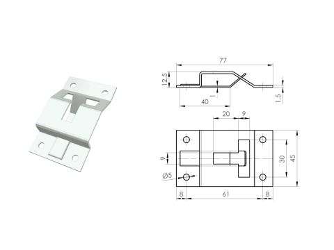 Counter plate for retainer 25304