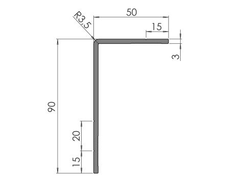 Kulmaprofiili 9989 1,05/7,5