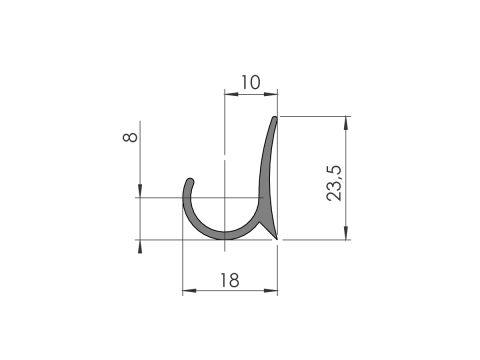 Tippalistaprofiili 3086 An 0,22/5,2