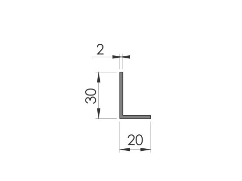 Kulmaprofiili 30x20x2