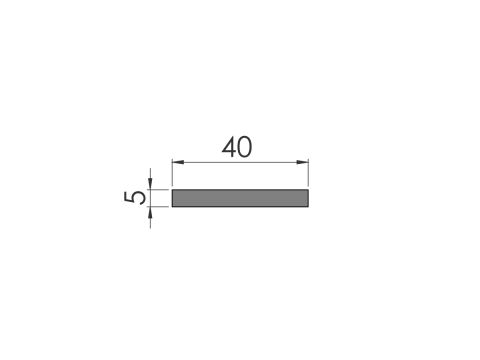 Latta 40x5 0,54/6,6 Al