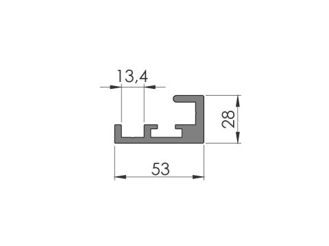 Liukuprofiili 11168 An 1,35/6,0