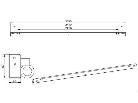 Takapalkki 40x80/2550