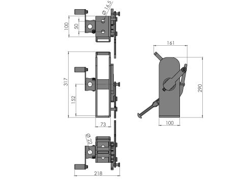 Winch 15055-K, untreated